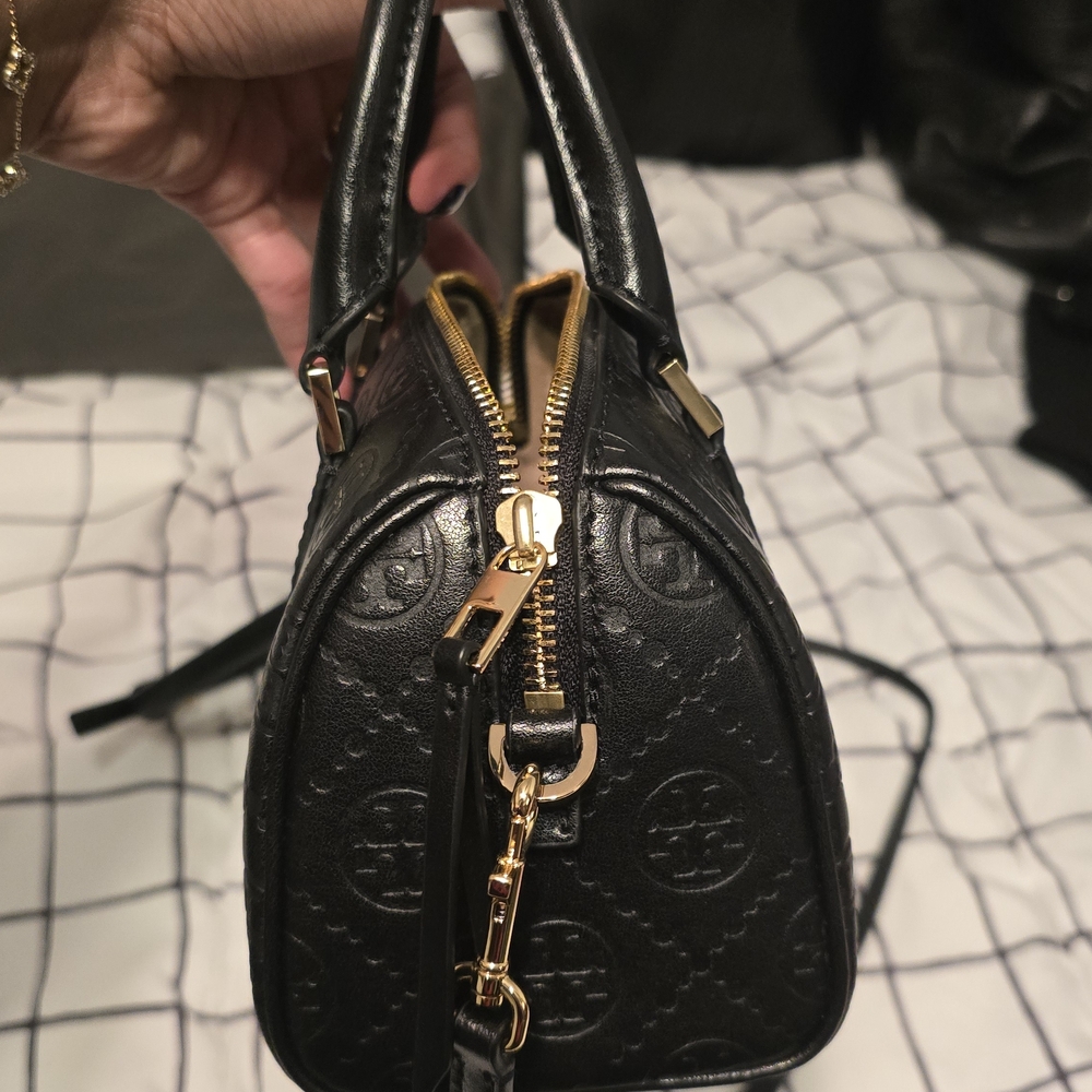 Tory Burch Mini T Monogram Barrel Bag Leather - Picture 2 of 6
